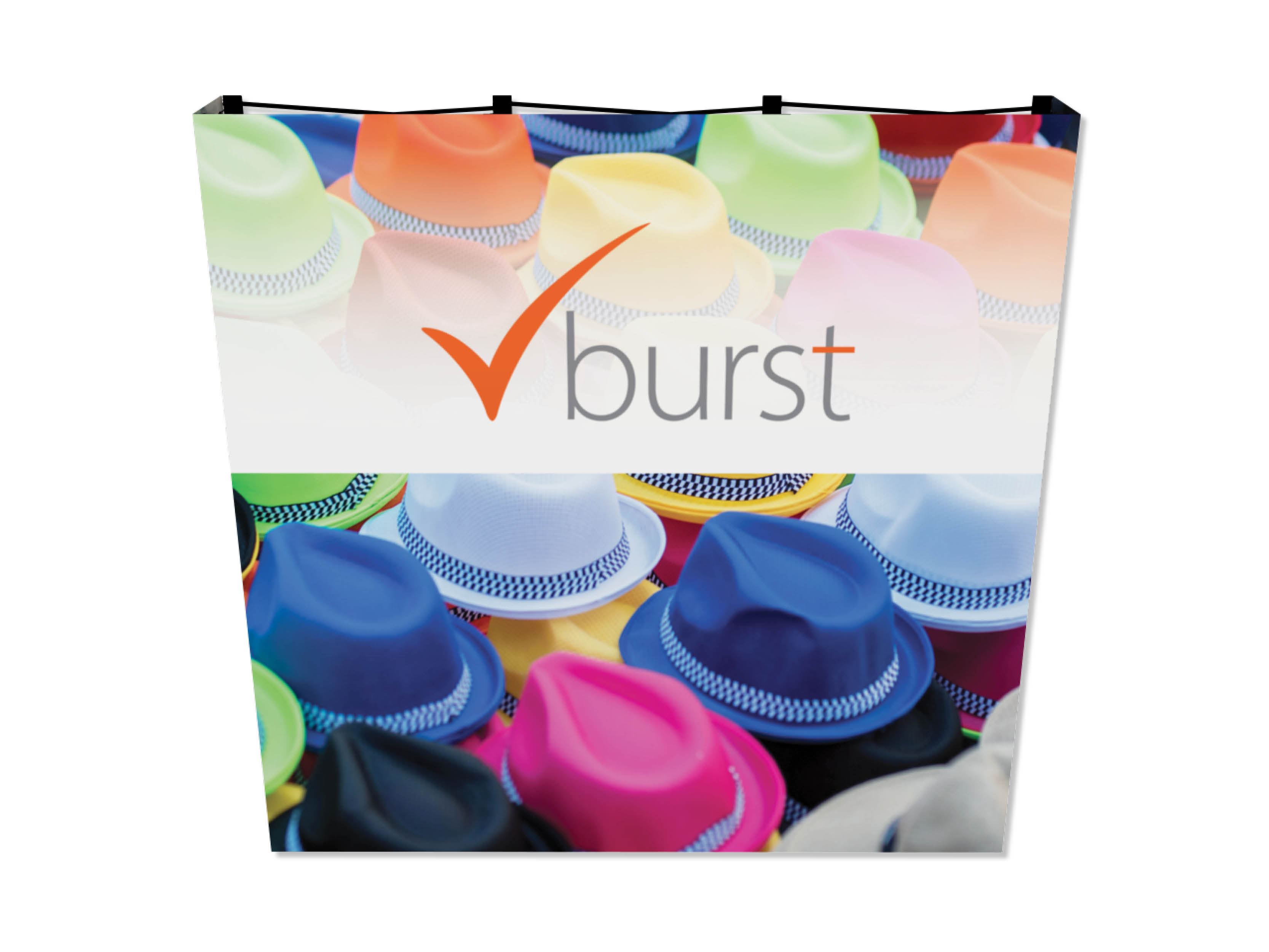 V-Burst 8' Flat Fabric Pop-up with end caps