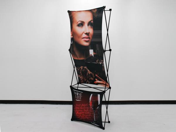 X1 2.5 ft. -- 1x3 D Fabric Pop-Up Display -- View 2