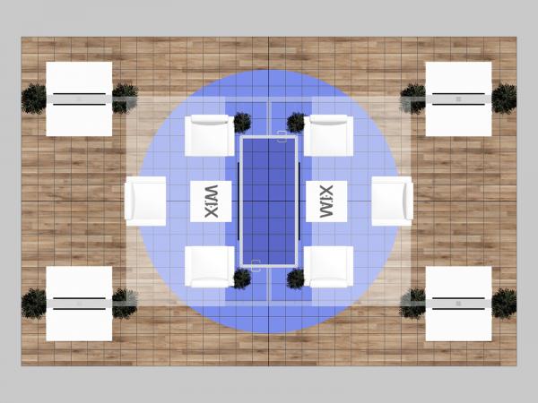 VK-5217 Island Trade Show Exhibit -- Plan View
