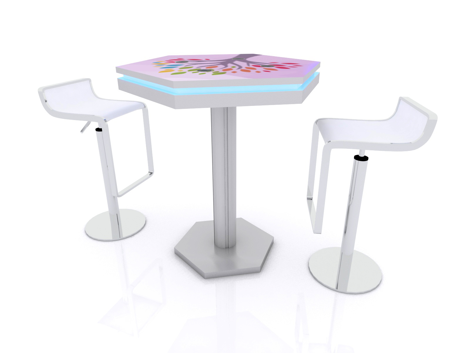 MOD-1465 Wireless Trade Show and Event Charging Bistro Table -- Image 4