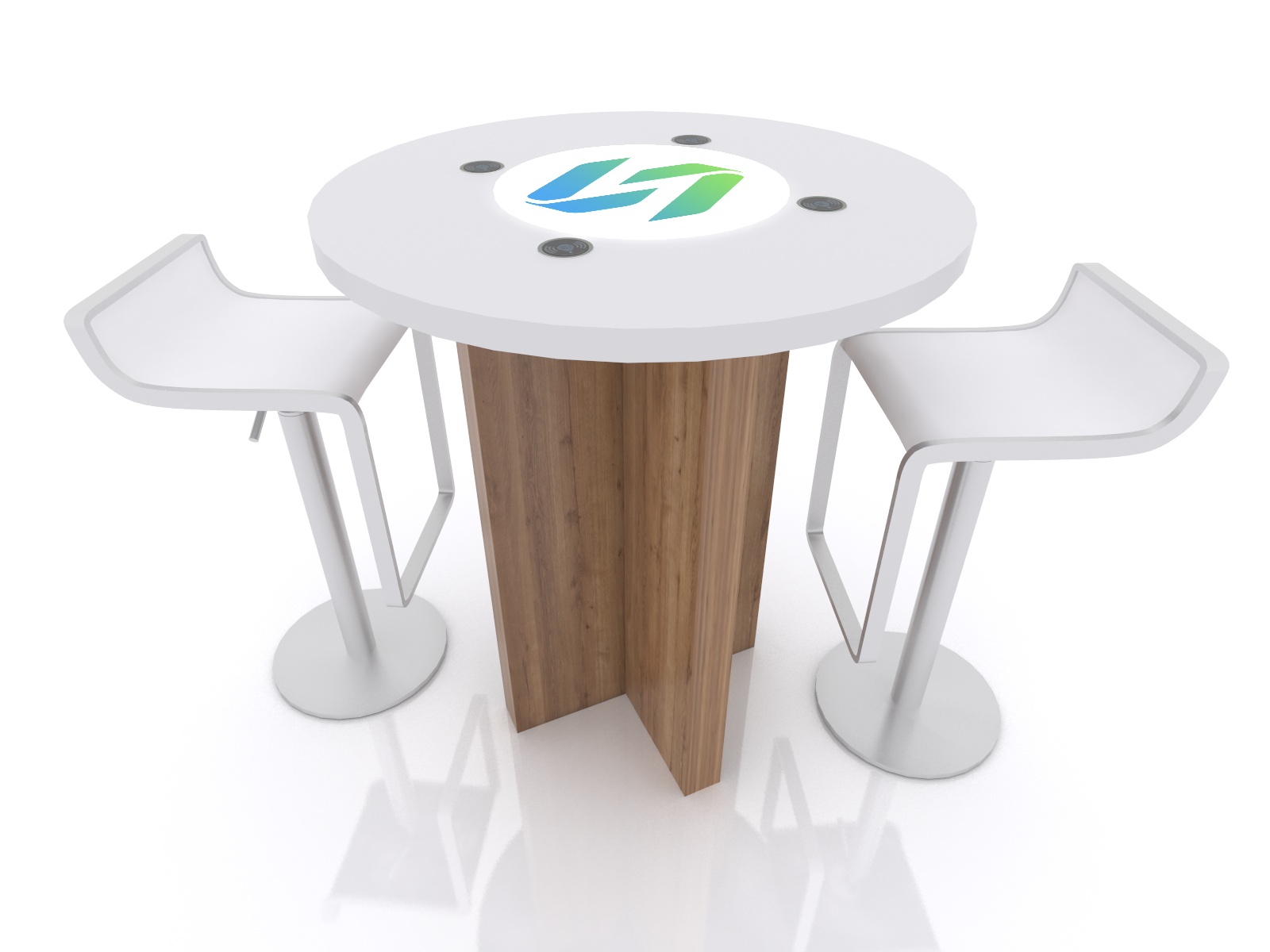 MOD-1485 Wireless Bistro Trade Show and Event Charging Table -- Image 1