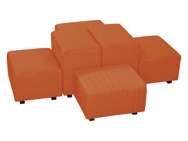Orange Fabric -- Beverly Oasis Small Grouping -- CESS-107 -- Trade Show Furniture Rental