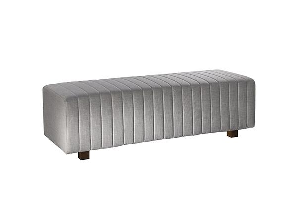CEOT-028 (Gray) | Beverly Bench Ottoman -- Trade Show Rental Furniture