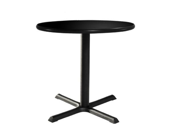 CECA-024 | 30" Round Cafe Table w/ Black Top and Standard Black Base -- Trade Show Furniture Rental