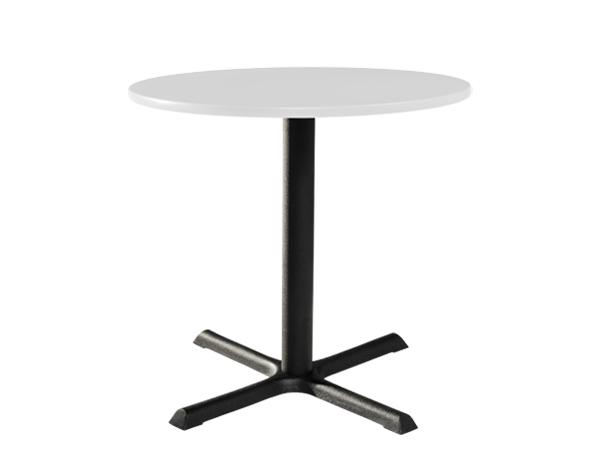 CECA-013 | 30" Round Cafe Table w/ White Top and Standard Black Base -- Trade Show Furniture Rental