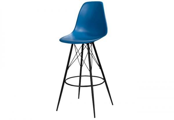 CEBS-034 | Chelsea Barstool Black Azure Blue -- Trade Show Furniture Rental