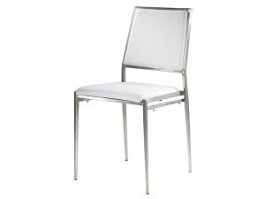 CEGS-024 | Marina Chair White Vinyl -- Trade Show Furniture Rental