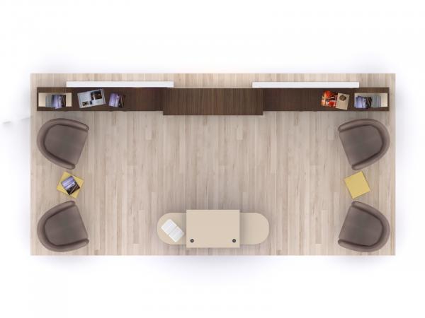 ECO-2131 Sustainable Display w/ Sconce Light Fixture Option -- Plan View