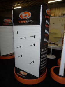 Custom Rotating Merchandising Racks with Slatwall and Graphics -- Image 2