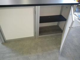 Custom Inline with Laminated Accent Panels, Laminated Shelves, (5) Halogen Arm Lights, and Tension Fabric Graphics -- Image 3