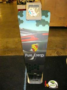 eSmart ECO-12K Sustainable iPad Kiosk with Swivel Mount, Lightweight Aluminum Extrusion, and Single-sided Graphic -- Image 1