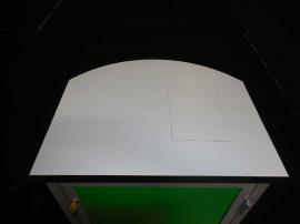 Modified MOD-1288 Modular Counter with iPad Tablet Insert, Shelves, and Locking Storage -- Image 2