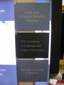 eSmart Modified ECO-1066-D Backlit Exhibit with Vertical Graphics Stand, and EcoBoard Infills -- Image 2