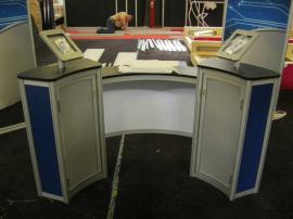 eSmart ECO-38C Reception Counter with Locking Storage and (2) iPad Swivel Mounts -- Image 2