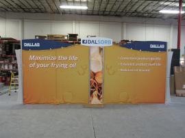 ECO-2013 Sustainable Hybrid Display with Eco-Glass Wings, Dye-Sublimated Graphics Printed on Recycled Fabric, Monitor Mount, and Engineered Aluminum Frame