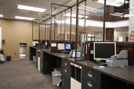 Custom-Sized and Powder-coated Safety Dividers for a Bank Lobby