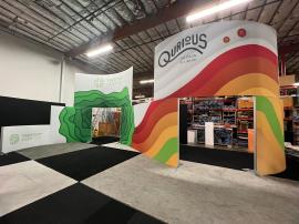 RENTAL: Custom 30&rsquo; x 40&rsquo; Gravitee System Island Design with SEG Fabric Graphics