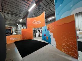 RENTAL: Custom 30&rsquo; x 40&rsquo; Gravitee System Island Design with SEG Fabric Graphics