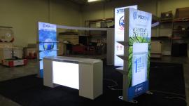 Modified ECO-4094 Sustainable Island with LED Backlit Fabric Graphics