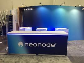 RENTAL:  Custom Curved Gravitee Panel System Backwall -- View 2