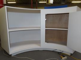 (2) Modified MOD-1585 Custom Counters with Vinyl Graphics, Open Shelving and Locking Storage -- View 3