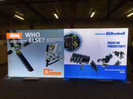 (2) VK-1977 SuperNova LED Lightboxes with Backlit Fabric Graphics and Conversion Kit to 10 x 20 Exhibit