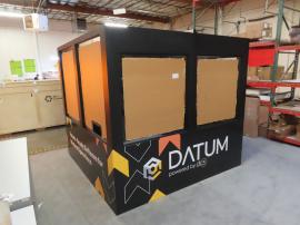 Custom Modular Wood Conference Room with Plex Windows and Vinyl Graphics