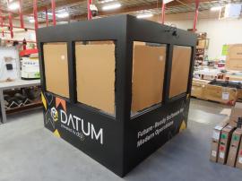 Custom Modular Wood Conference Room with Plex Windows and Vinyl Graphics -- View 2