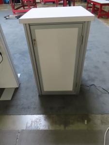 Modified VK-2993 Lightbox with SEG Fabric Graphic and MOD-1701 Backlit Counter with Locking Storage -- View 2