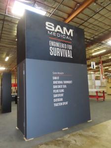 12 ft. Gravitee Tower with Fabric Graphics and Locking Closet Storage and (8) Modular Counters -- View 2