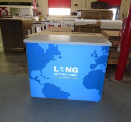 MOD-1700 Backlit Counter with Fabric Graphic and Locking Storage