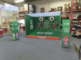 Temporary Promotional Gaming Structure with Vinyl Graphics and Fabric Ceiling -- View 2