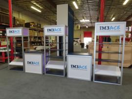(3) Custom Modular Shelving Units and (2) Custom Modular Counters with Open Storage