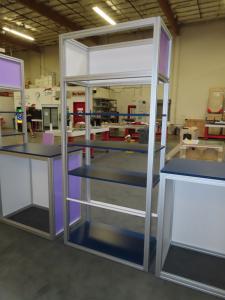(3) Custom Modular Shelving Units and (2) Custom Modular Counters with Open Storage -- View 3