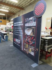 SYK-1034 Symphony Portable Display with SEG Fabric Graphic and Floating Circle Graphic -- View 2
