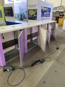 RENTAL: RE-1620 Backlit Counter with Fabric Graphic and Locking Storage --View 2