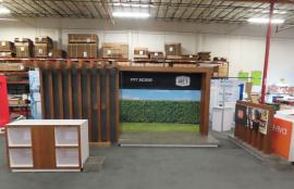 Custom Inline with Product Counter, Storage Closet, Vinyl Graphics, LED Accent Lights, and Planter Boxes -- View 2