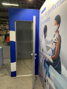 RENTAL: RE-2168 Gravitee Panel System Inline Design with Storage Closet with Locking Door -- View 6