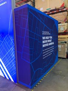 RENTAL: Modified RE-9176 Island Design with (4) 4' Wide x 10' High Double-Sided Lightboxes -- View 3