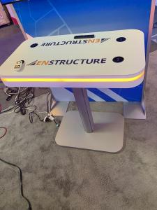 RENTAL: Modified RE-9176 Island Design with (4) 4' Wide x 10' High Double-Sided Lightboxes -- View 7