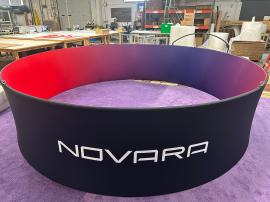 RENTAL: Modified RE-9176 Island Design with (4) 4' Wide x 10' High Double-Sided Lightboxes -- View 8