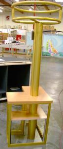 Visionary Designs Custom Kiosk with Tension Fabric Header