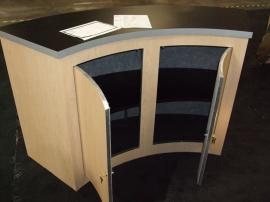 Euro LT Modular Curved Counter with Locking Doors and Storage -- Image 2