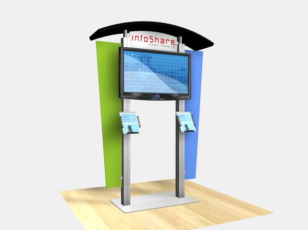  RE-1230 Rental Display / Large Monitor Kiosk with Arch Canopy - Image 1