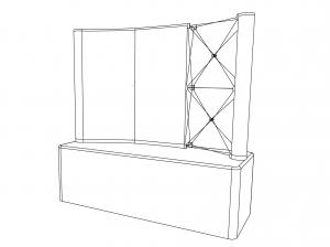 8 ft Skyline Reduced Quad Table Top